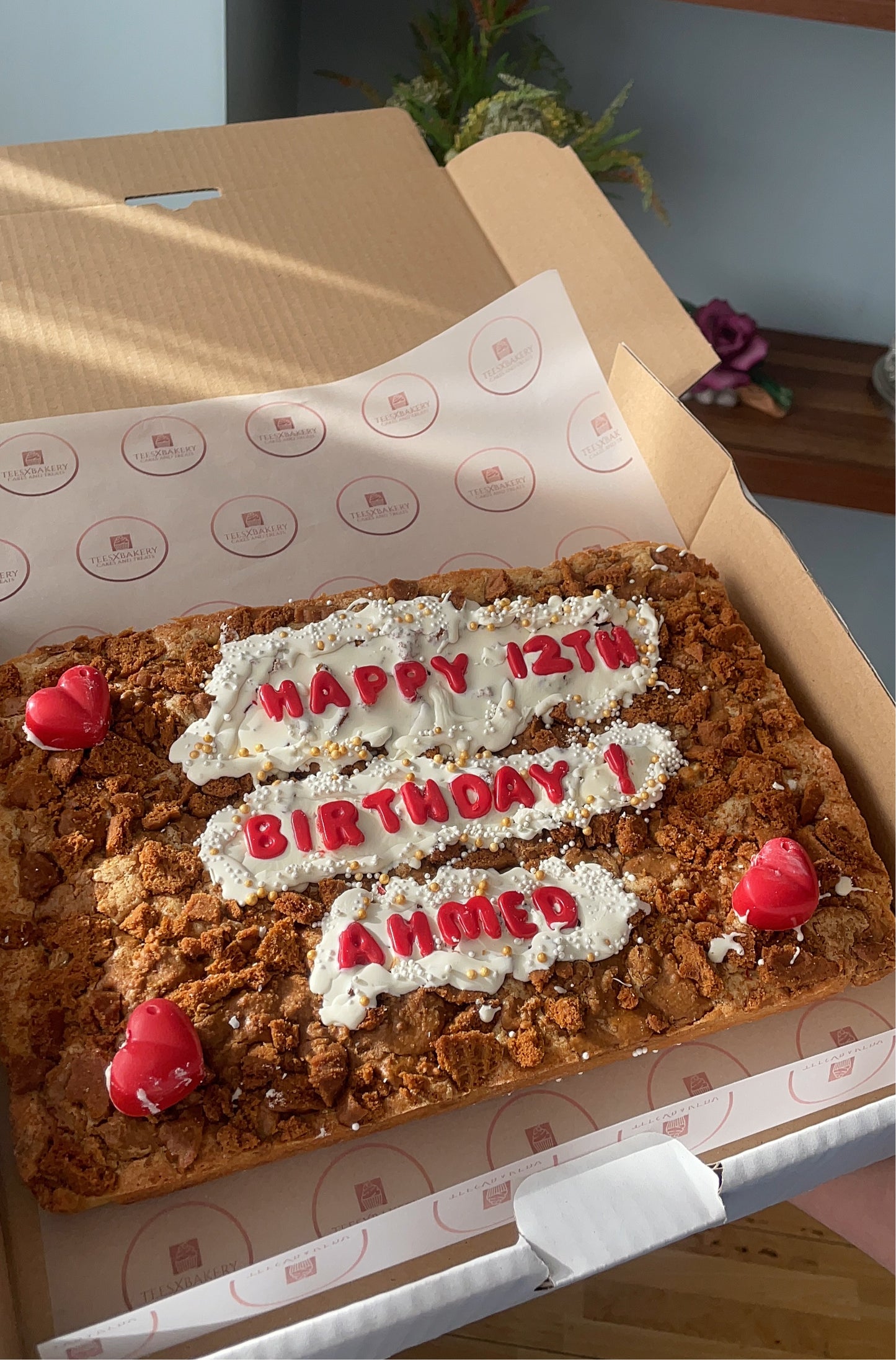 Personalised Brownie & Blondie Postal Slab