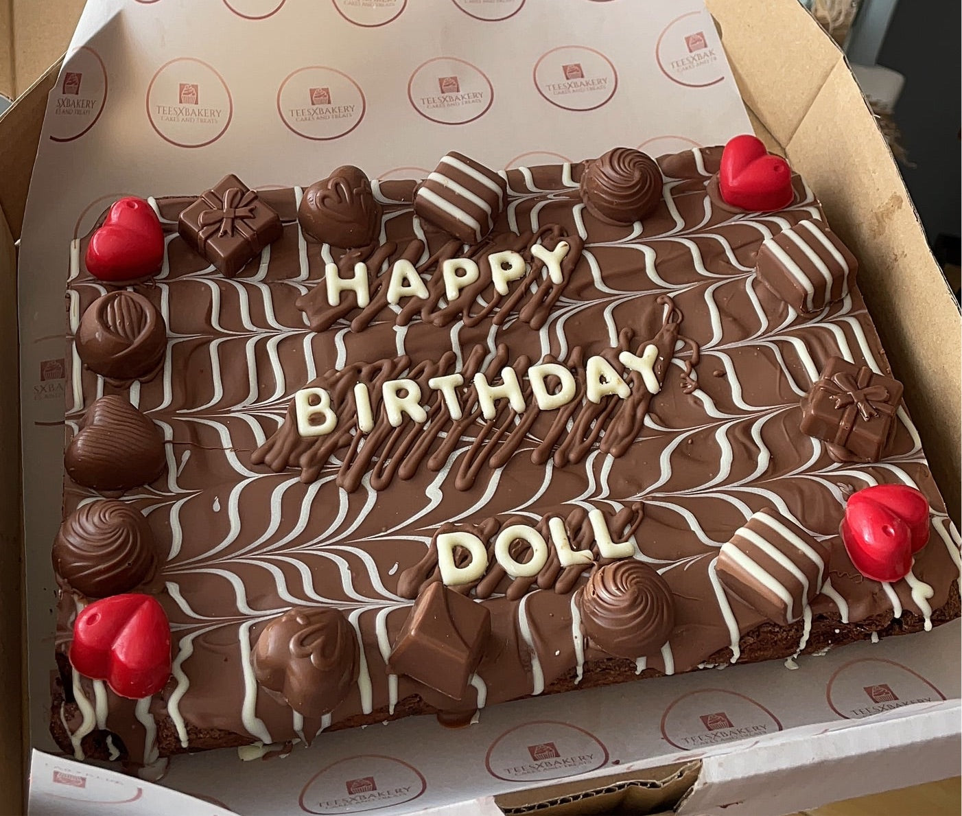 Personalised Brownie & Blondie Postal Slab